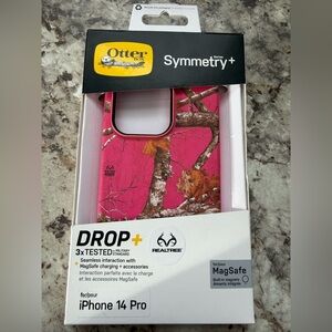 OtterBox Symmetry Series Pink Camo Case for iPhone 14 Pro